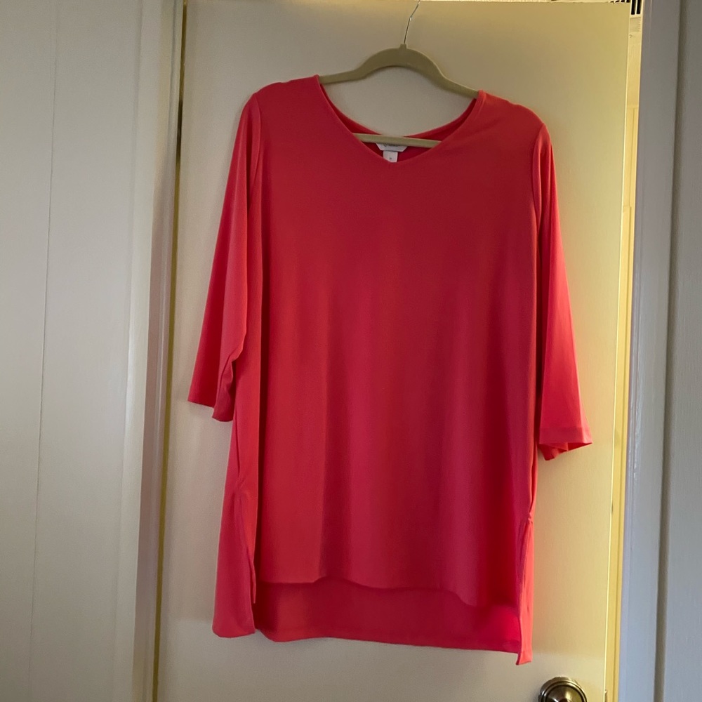 CJ Banks 3/4 sleeve longer top, plus size